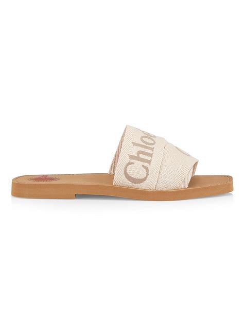 chloe woody flat sandal|chloe woody sandal blushy beige.